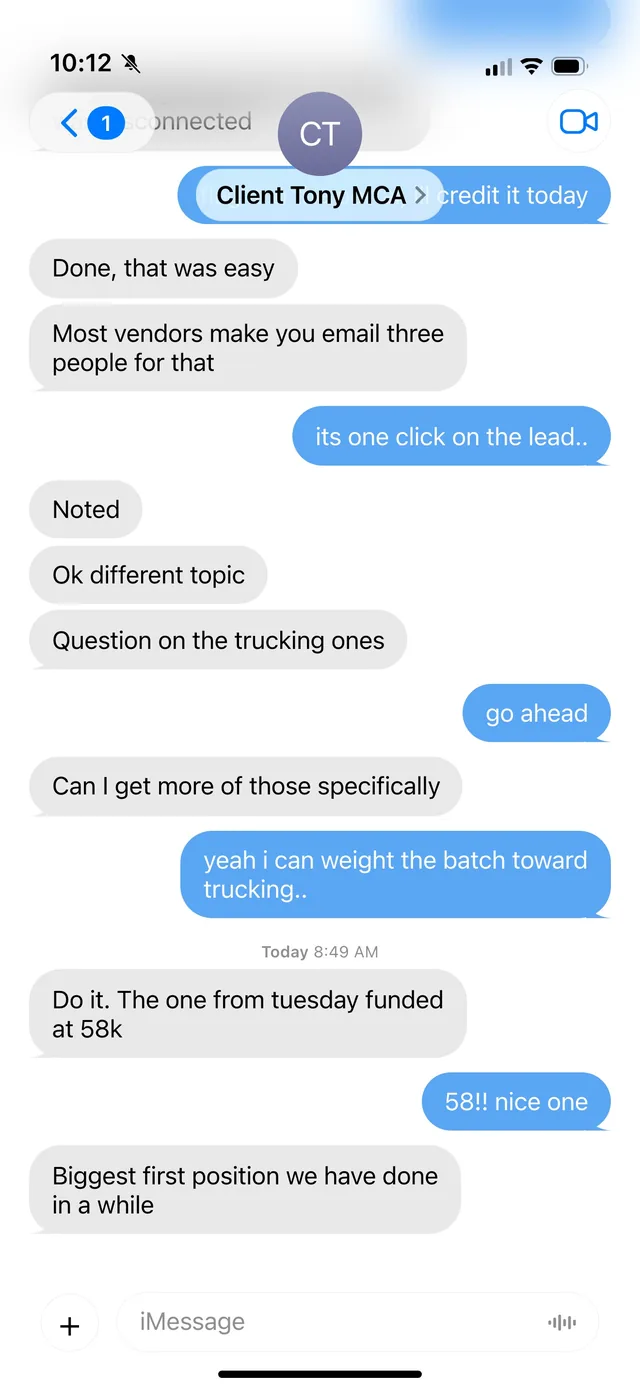 iMessage thread with a buyer: “Can I get more of those specifically”